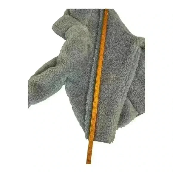 Reel Life Women's Sherpa Jacket Blue Size L Full Zip Stand Collar. - Picture 5 of 7